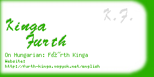 kinga furth business card